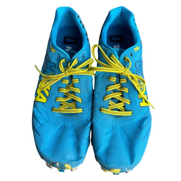 Hoka One One Evo Jawz Vibram Trail Running Shoes Size 9.5 M Blue & Yellow - Picture 2 of 14